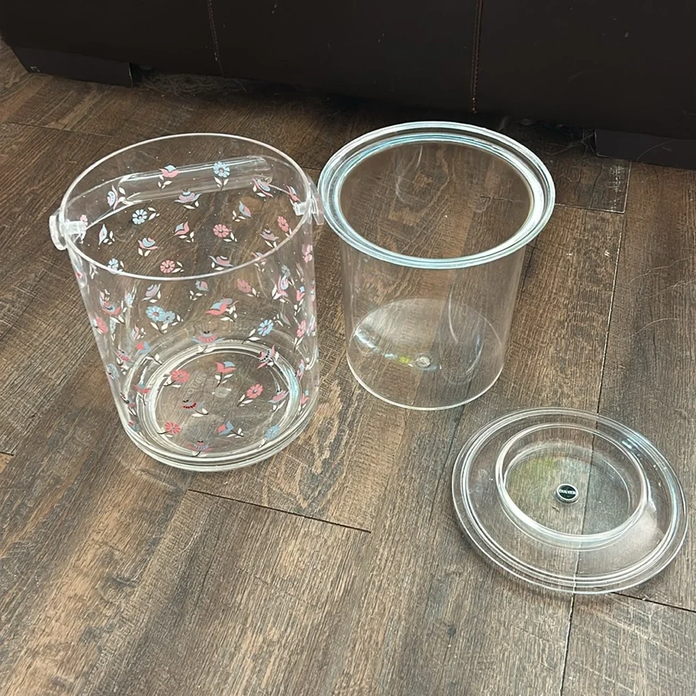 VINTAGE CULVER SIGNED ACRYLIC ICE BUCKET w/LID‎